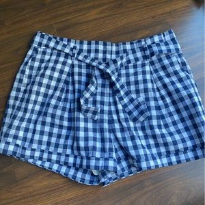 Blue Checkered Shorts